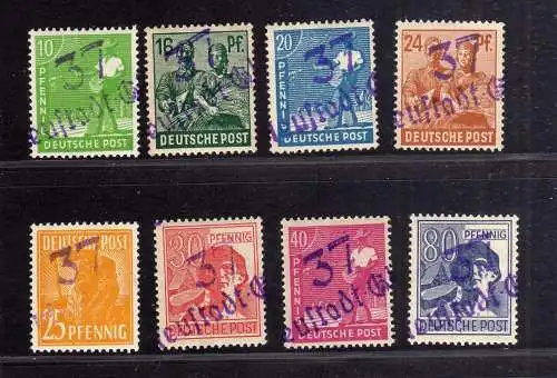 h2532 Handstempel Bezirk 37 59 Neustadt Glewe violett 8 Werte postfrisch **  gep