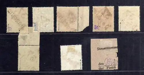 h2650 Handstempel Bezirk 37 Parchim 6 Werte ** postfrisch gepr. BPP + 2x gestemp