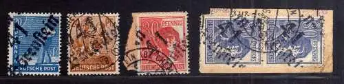 h3064 Handstempel Bezirk 41 Bärenstein 5 Werte **/o PKA gepr. BPP