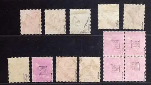 h2456 Handstempel Bezirk 37 34b Hagenow 13 Werte gestempelt gepr. BPP