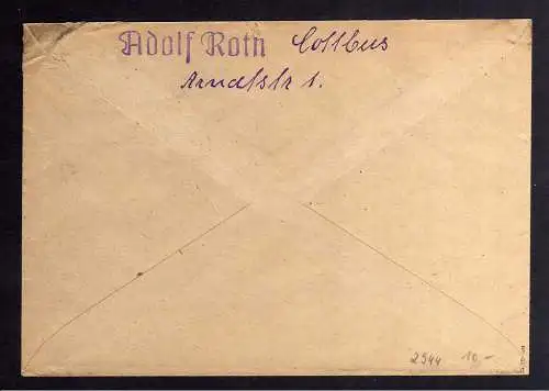 h2943 Handstempel Bezirk 36 Briesen Mark 11.7.48 erste Briefkastenleerung gepr.