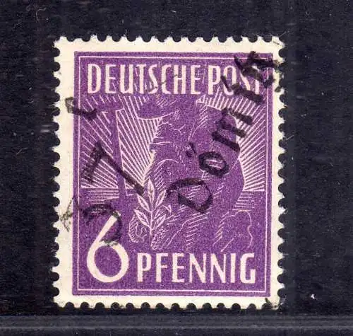 h2357 Handstempel Bezirk 37 17b Dömitz 6 schwarz * geprüft BPP