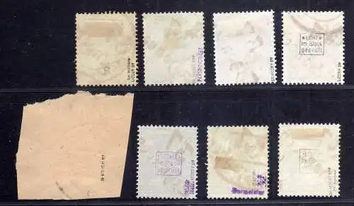 h2562 Handstempel Bezirk 37 74 Schönberg 8 Werte gestempelt gepr. BPP