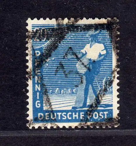 h2574 Handstempel Bezirk 37 79b Sternberg 20 Pfennig * gepr BPP Nachnahmedreieck