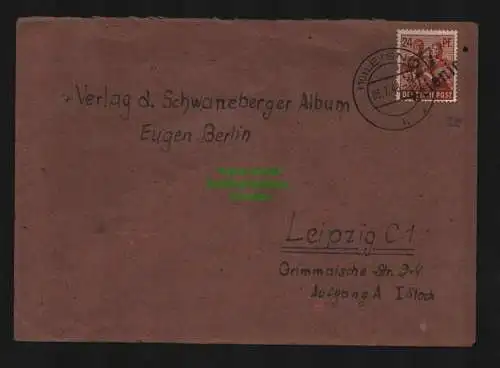 h3980 SBZ Bezirkshandstempel Bezirk 27 Brief Leisnig 3.7.48 nach Leipzig