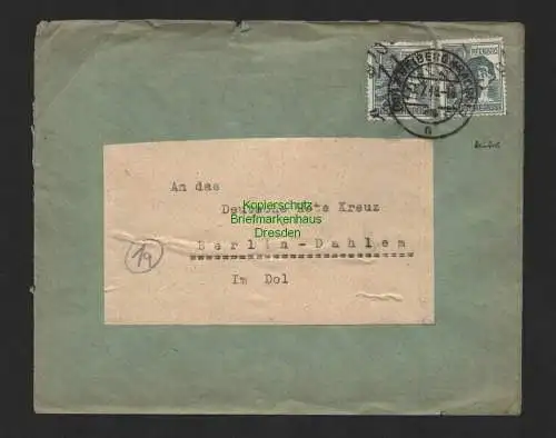 h4105 SBZ Bezirkshandstempel Bezirk 14 Brief Freiberg 1.7.48 gepr. N. Berlin Dah