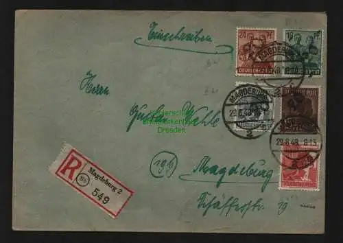 h3959 SBZ Bezirkshandstempel Bezirk 20 Brief Magdeburg 15 Pfg. 171 gepr. BPP