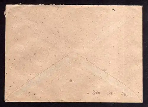 h370 Brief Handstempel Bezirk 41 Gelenau Erzgebirge 3.7.48