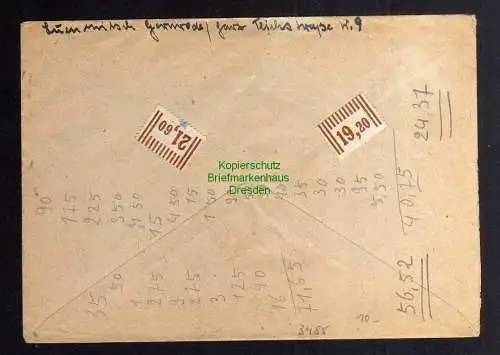 h3485 SBZ Bezirkshandstempel gepr. Bezirk 20 Gernrode + Zehnfach