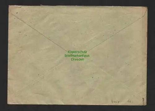 h4117 SBZ Bezirkshandstempel Bezirk 14 Brief Freital 02.7.48 gepr Dr Böheim BPP