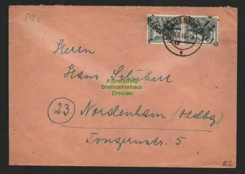 h4332 SBZ Bezirkshandstempel Bezirk 14 Brief Radebeul 2c 3.7. nach Nordenham