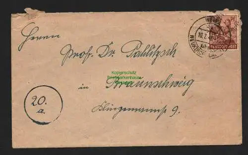 h4677 SBZ Bezirkshandstempel Bezirk 14 Brief Weifa Neukirch Lausitz 10.7.48 nach