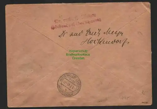 h4395 SBZ Bezirkshandstempel Bezirk 14 R-Brief Rabenau Kr. Dresden Tharandt +