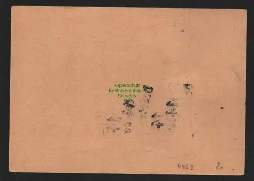 h4463 SBZ Bezirkshandstempel Bezirk 14 Brief Postkarte Dresden 12 Soz. Kulturtag