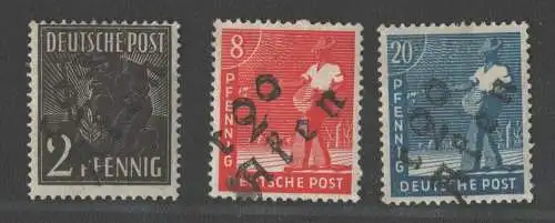 h4801 SBZ Bezirkshandstempel Bezirk 2° Aken 2,8 ,20 Pfg. * Falz gepr. BPP