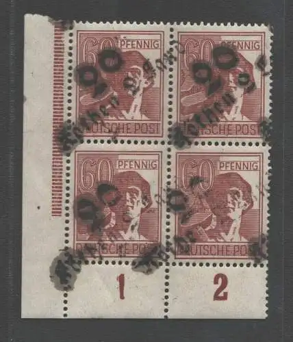 h4842 SBZ Bezirkshandstempel Bezirk 2° Köthen 2 Land 4x 60 Pfg. A179 ** gep. BPP