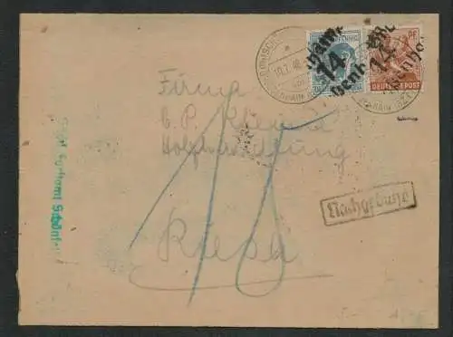 h5218 SBZ Handstempel Bezirk 14 Brief Grossenhain Schönfeld nach Riesa Forstamt