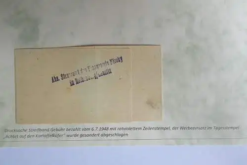 h5311 SBZ Währungsreform 1948 Brief Gebühr bezahlt Rothenburg Lausitz Drucksache