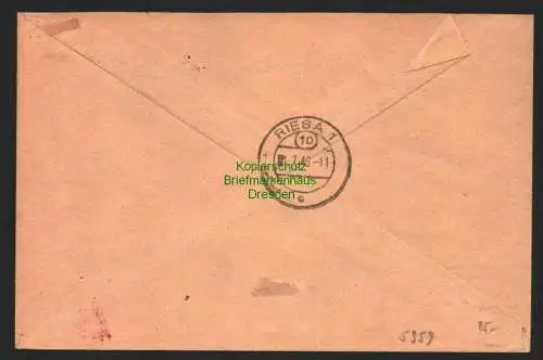 h5959 SBZ Handstempel Bezirk 27 Wurzen Brief 28.6.48 Trebsen Mulde