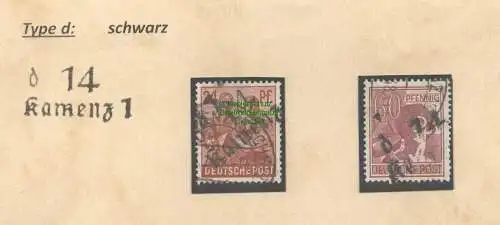 h5664 SBZ Handstempel Bezirk 14 geprüft BPP 24, 60 Pfg. Kamenz Type d gestempelt