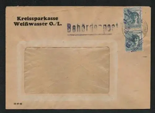 h5576 SBZ Handstempel Bezirk 14 Brief Weißwasser a selten Type 121a Behördenpost