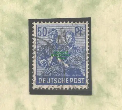 h5637 SBZ Handstempel Bezirk 14 geprüft BPP 50 Pfg. Großröhrsdorf Type b o