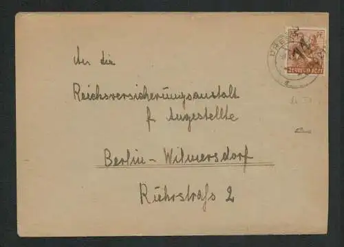 h5528 SBZ Handstempel Bezirk 14 Brief Dresden 31 9.7. 48 Befund Böheim