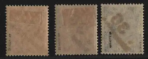 h6261 SBZ Handstempel Bezirk 36 Birkenwerder b. Berlin 3 Werte * gepr. BPP