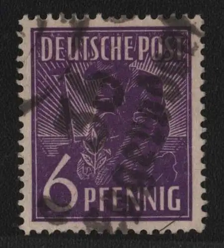 h6330 SBZ Handstempel Bezirk 36 Eggersdorf 6 Pfg. gestempelt gepr. BPP