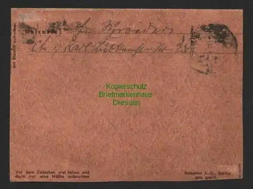 h6113 SBZ Handstempel Bezirk 41 Chemnitz 15 Pfg. 171 Ortsbrief + Zehnfach