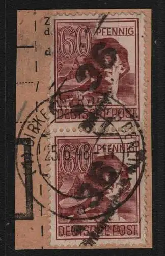 h6262 SBZ Handstempel Bezirk 36 Birkenwerder b. Berlin 2x 60 PKA gepr. BPP