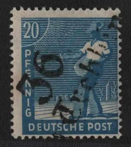 h6616 SBZ Handstempel Bezirk 36 Neu Trebbin 20 * gepr. BPP