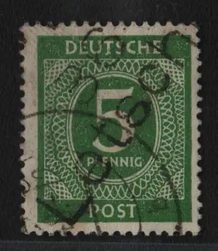 h6503 SBZ Handstempel Bezirk 36 Letschin Ziffer 5 gestempelt gepr. BPP