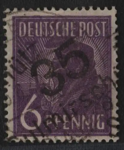 h6590 SBZ Handstempel Bezirk 36 35 Sulmirschütz 6 Pfg. gestempelt gepr. BPP