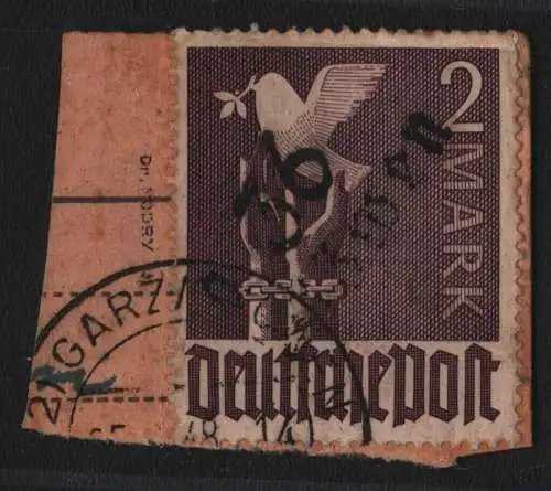 h6404 SBZ Handstempel Bezirk 36 Glöwen 2.- M Taube PKA gepr. BPP Garz / Glöwen