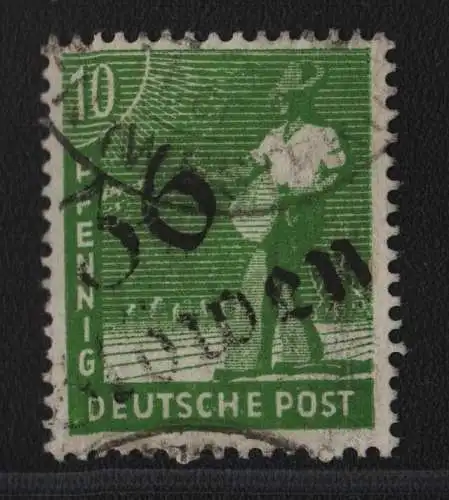 h6400 SBZ Handstempel Bezirk 36 Glöwen 10 Pfg. gestempelt gepr. BPP