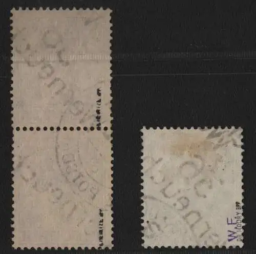 h6763 SBZ Handstempel Bezirk 36 Werneuchen 3x 12 Pfg. gestempelt gepr. BPP