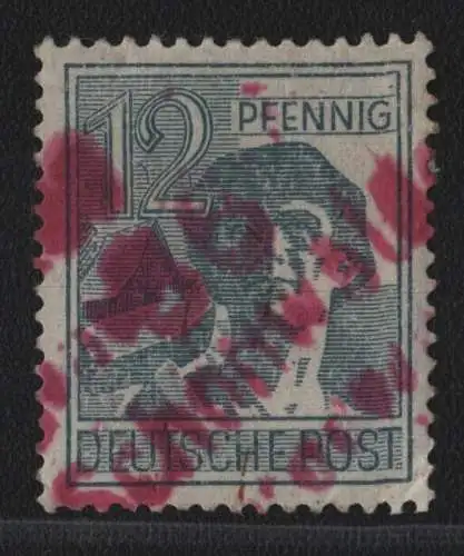 h6691 SBZ Handstempel Bezirk 36 Schönwalde Spreewald 12 rot * gepr. BPP