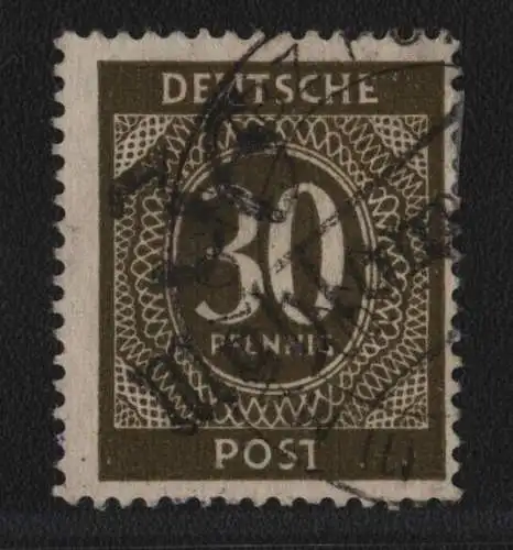 h6555 SBZ Handstempel Bezirk 36 Mahlow Ziffer 30 gestempelt gepr. BPP