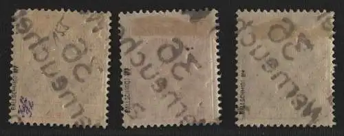 h6762 SBZ Handstempel Bezirk 36 Werneuchen 50, 60, 80 Pfg. * gepr. BPP