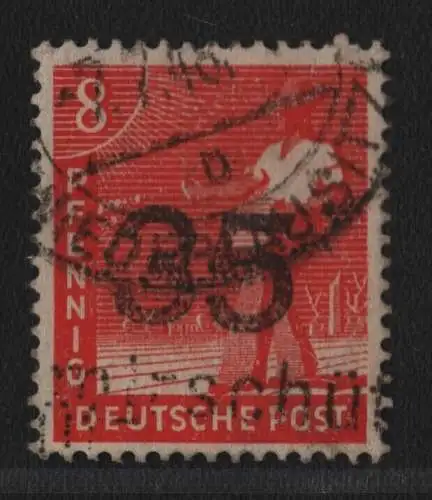 h6591 SBZ Handstempel Bezirk 36 35 Sulmirschütz 8 Pfg. gestempelt gepr. BPP