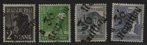 h6624 SBZ Handstempel Bezirk 36 Neuzittau 4 Werte ** / * gepr. BPP 80 Pfg. *