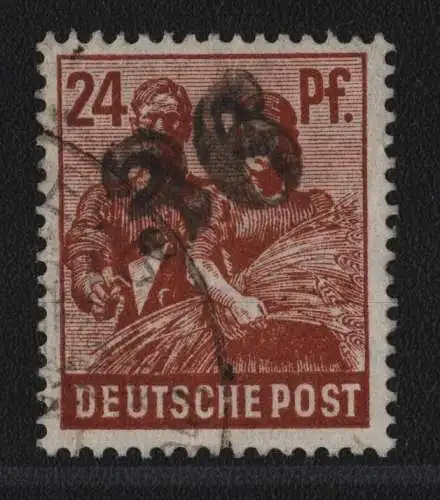 h6438 SBZ Handstempel Bezirk 36 Havelberg Type b 24 Pfg. 174 gest. Befund BPP