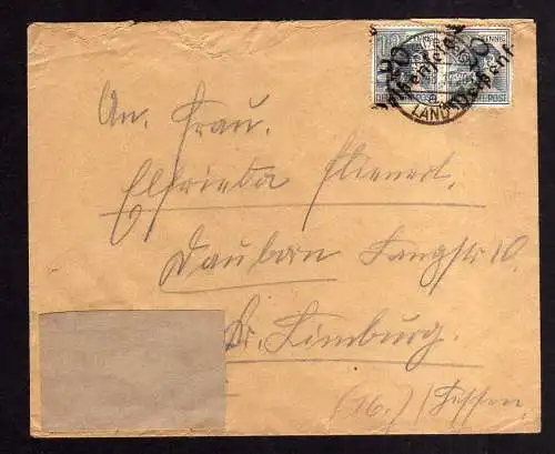 h774 Brief Handstempel Bezirk 20 Weißenfels 28.6.48 Bedarfspost