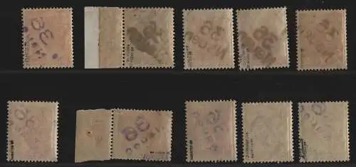 h6575 SBZ Handstempel Bezirk 36 Nauen 9 Werte ** postfrisch gepr. BPP 2 Typen