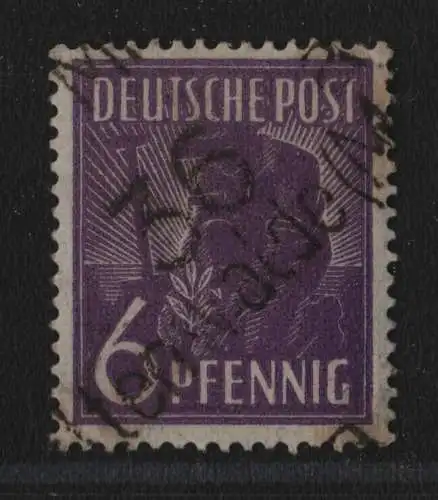 h6569 SBZ Handstempel Bezirk 36 Mittenwalde Mark 6 Pfg. * gepr. BPP