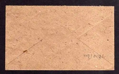 h719 Brief Handstempel Bezirk 20 Hüttenrode Blankenburg Einschreiben an Deutsche