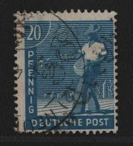 h6618 SBZ Handstempel Bezirk 36 Neu Trebbin 20 Pfg. gestempelt gepr. BPP