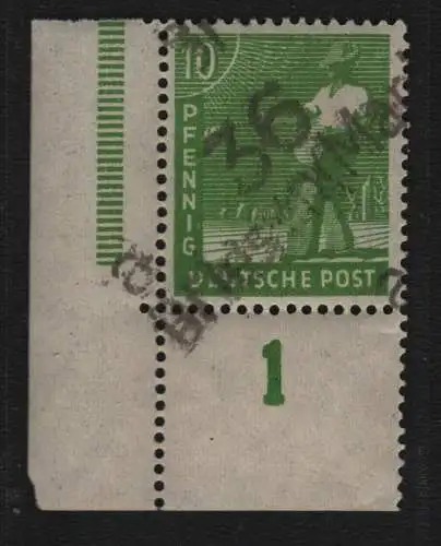 h6513 SBZ Handstempel Bezirk 36 Briesen Mark 10 Pfg. 169 Bogenecke ** gepr. BPP