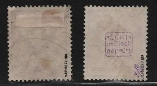 h6824 SBZ Handstempel Bezirk 36 Müncheberg Mark b 30, 40 Pfg. gestempelt gepr.